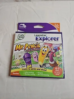 Leap Frog Leapster Explorer Game Mr. Pencil Saves Doodleburg-Learn Write & Draw • $15.38
