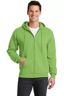 Mens Zip Up Hoodie Zippered Hooded Sweatshirt Solids Heathers Neon PC78ZH S-4XL • $29.80