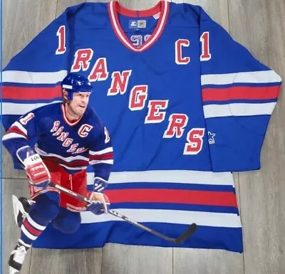 Rare! Authentic Vintage Mark Messier Ny Rangers Hockey Jersey Starter Ccm Medium • $249.99