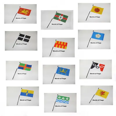 £3.50 • Buy BRITISH COUNTY FLAGS 6  X 4  SMALL HAND WAVING UK Table Desk Craft Display Etc