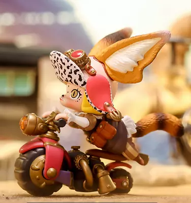 POP MART-Molly Steampunk Animal Motorcycle Series Serval Cat Designer Art Toy • $26.67