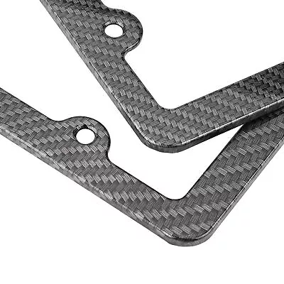 ・2pcs Carbon Fiber License Number Plate Frame Cover With Screw Cover For America • $18.37