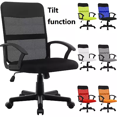 Mesh Office Chair Desk Chair Swivel Chair Computer Chair With Armrests • £31.95