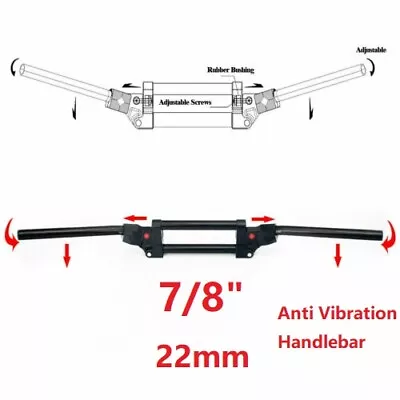 7/8  22mm Adjustable Anti Vibration Handlebars For Yamaha Banshee YFZ350 YFZ450R • $100.24