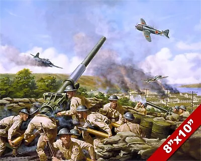 Wwii Japanese Attack On Alaska Painting Us Military History Art Canvas Print • $14.99