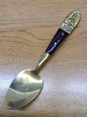$9.99 • Buy Vintage Siam Flatware Asian Thai Bronze Brass Wood HANDLE- Small Spoon