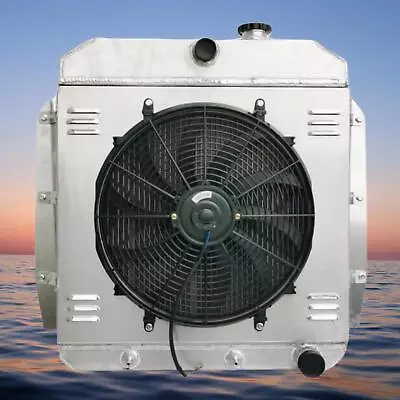 3 Row Radiator&Shroud Fan For 1955-1959 Chevy & GMC 100150TruckPickupApache • $204.99