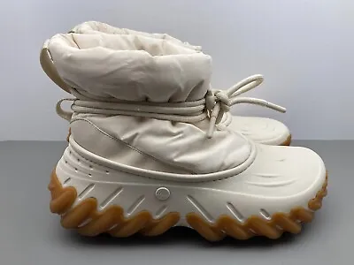 Crocs Mens Echo Clog Snow Boots Size 12 Cream White Moon Shoes 208716 • $87.95