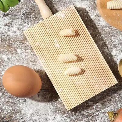Garganelli Wooden Spaghetti Butter Paddle Pasta Server Maker Tool Gnocchi Board • $13.21