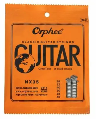 $5.99 • Buy Orphee NX35 Nylon Strings For Classical Guitar String Set, 28 ~ 45 Hard Tension