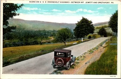 Postcard Scene On US 6 Roosevelt Highway Between Mt Jewett And Smethport PA  • $17.25