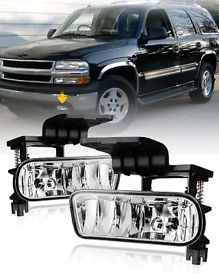 For 99-02 Chevy Silverado 2000-2006 Tahoe Suburban Fog Lights Bumper Lamps Clear • $31.99