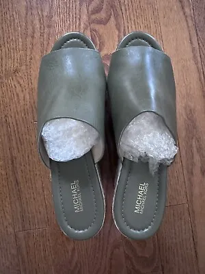 MICHAEL Michael Kors Cunningham Espadrille Wedge Slide Sandal • $45