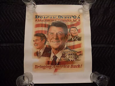 Ronald Reagan George Bush  Bringing America Back  Poster • $35