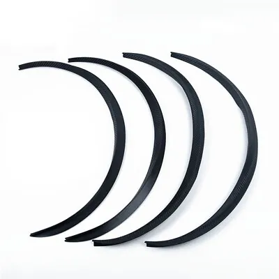 $29.60 • Buy Carbon Fiber Look Car Wheel Eyebrow Arch Protector Trim Lips Fender Flares 4Pcs 