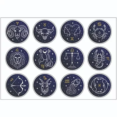 Astrology Zodiac Sticker Sheet Decal Signs Wall Self Adhesive Vinyl A4 PS0324 • £4.99