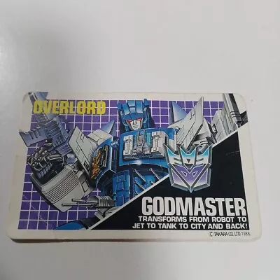 Takara Transformer Overlord Vintage Character Card 1986 • $289