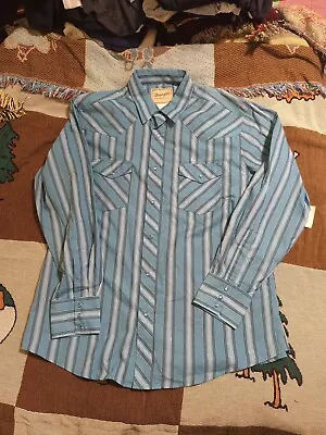 New NWT Wrangler Western Shirt Men’s XL Pearl Snap Rodeo Line Dancing Rockabilly • $24.88