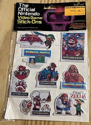 1988 Nintendo Official Video Game Stickers Zelda Super Mario Bros Vintage • $1.99