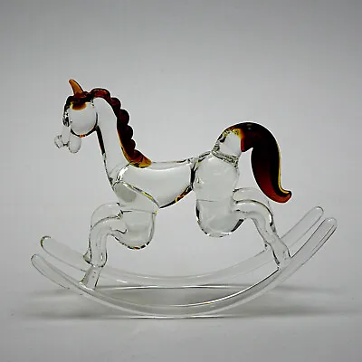 £19.99 • Buy Large Murano Hand Blown Glass Rocking Horse - 11cm/4.3  High