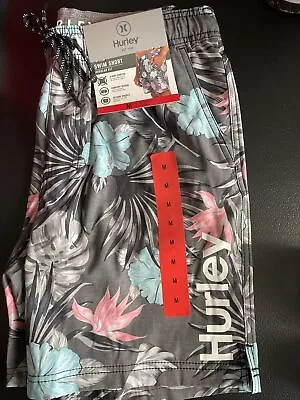 Men's Hurley Regular Fit Stretch Swim Short 7.5  Inseam Tropical Print Medium • $22.97