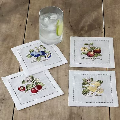 Villeroy & Boch French Garden Linen Cocktail Napkins Set Of 4 • $36