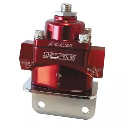 AEROFLOW Billet Bypass Fuel Pressure Regulator 4.5 - 9psi Adjustable Red • $94.94