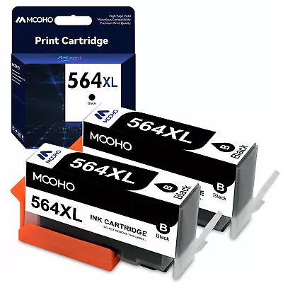 2 Pack For HP 564XL Black Ink Cartridge Photosmart 5514 5515 5510 5520 Printer • $6.45