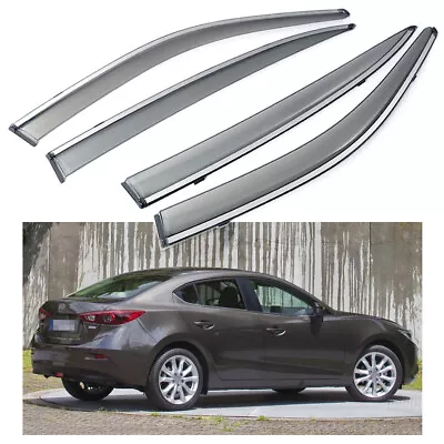 4x Car Window Visor Vent Deflector Sun/Rain Guards For Mazda 3 Sedan 2014-2018 • $89.20