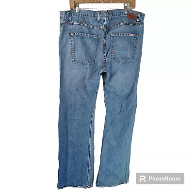 Matix Mens Jeans Metal Miner Straight Leg Distressed Button Fly 38 X 32 • $19.99