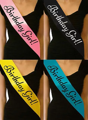 Birthday Girl Sash 16th 18th 21st 30th 40th 50th 60t Birthday Party Sashes Badge • £4.95