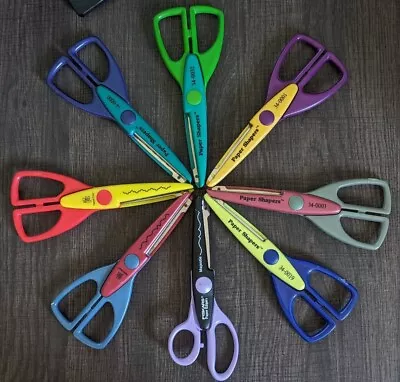 Lot Of 8 - Paper Shaper Scissors -Scrapbooking CRAFTS Decorative Edging Teacher • $24.99