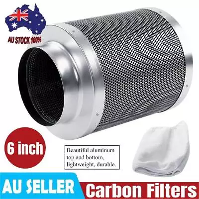 6  Inch Carbon Filter Odor Control For Fan Grow Hydroponics Tent Extractor 300mm • $62.99
