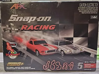 Afx Snap-on Racing Slot Car Set Mega G 1:64 New Sealed Ssx19p140 Camaro Mustang • $399.99