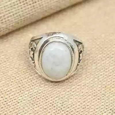 Favorite Rainbow Moonstone Handmade 925 Silver Men's Birthday Ring All Size D125 • $15.19