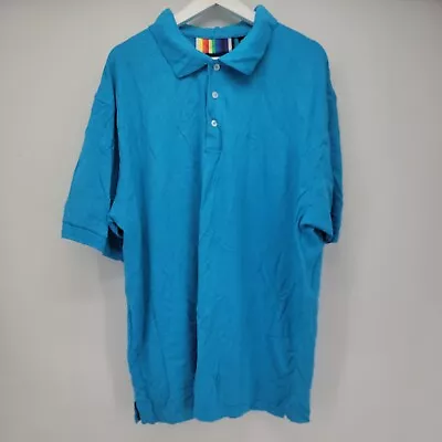 Mens Plain Light Blue Polo Shirt Size 3XL • $17.50