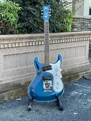 Mosrite The Ventures V-64 1990s Reissue Blue Color Electric Guitar Made In USA • $8865