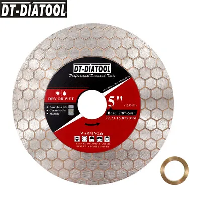 5 /125mm Dry Double-Side Ceramic Tile Marble Diamond Cutting Grinding Saw Blade • $19.98