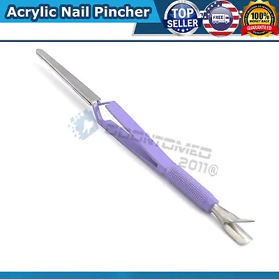 Acrylic Nail Pincher Tweezer Magic Wand Cutical Pusher Artificial Nails PURPLE • $7.05