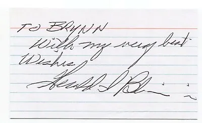 Gerald S. Blaine Signed 3x5 Index Card Autographed JFK Assassination Related • $76.94