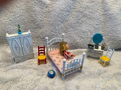 Mattel The Littles Die-cast 1980s Doll House Bedroom Set With Accessories. • $25