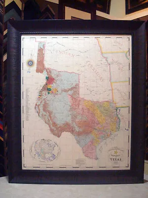 $139.99 • Buy 1845 Republic Of Texas Map Framed By John Davis