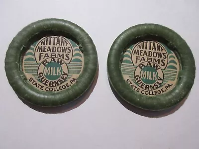2 - Nittany Meadows Farms State College PA Milk Bottle Caps Raw Guernsey Milk • $14.99