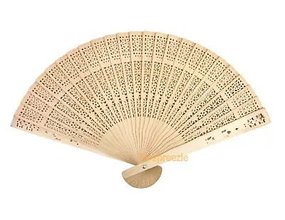 $4.79 • Buy Wood Hand Fan Chinese Sandalwood Style Bridal Party Favor Wedding Gifts Decor