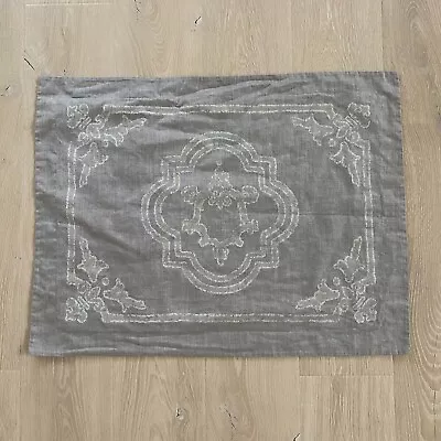 RH Restoration Hardware Italian Baroque Medallion Pillow Sham (1) Standard Gray • $25.99