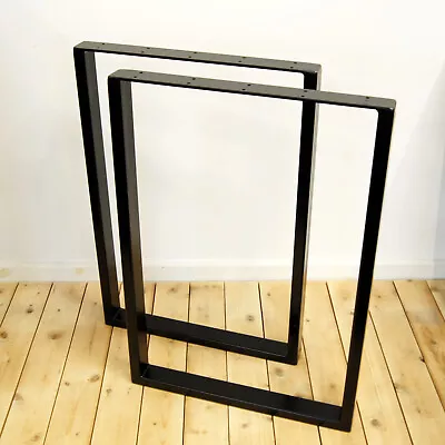 £116.97 • Buy Set Of 2 Industrial Metal Square Table Furniture Legs Dining/Bench/Office/Desk