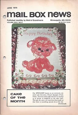 Vintage Cake Magazine Mail Box News June 1978 Maid Of Scandinavia • $4.99