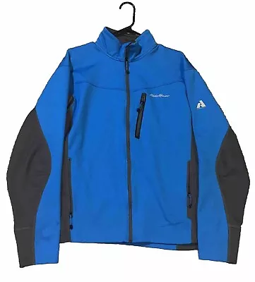 Eddie Bauer Jacket Mens XL Blue First Ascent Fleece Full Zip Hiking Biking • $16.95