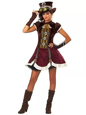 Steampunk Western 19th Victorian Gothic Science Fiction Tween Girls Costume L • $62.95