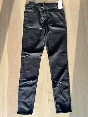NWT J Brand Mid Rise Super Skinny Pants Jeans Seriously Black Sz 29 Stretch • $89